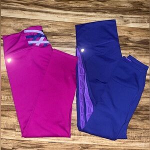 2 x Fabletics Powerhold Leggings 7/8 size XL and New